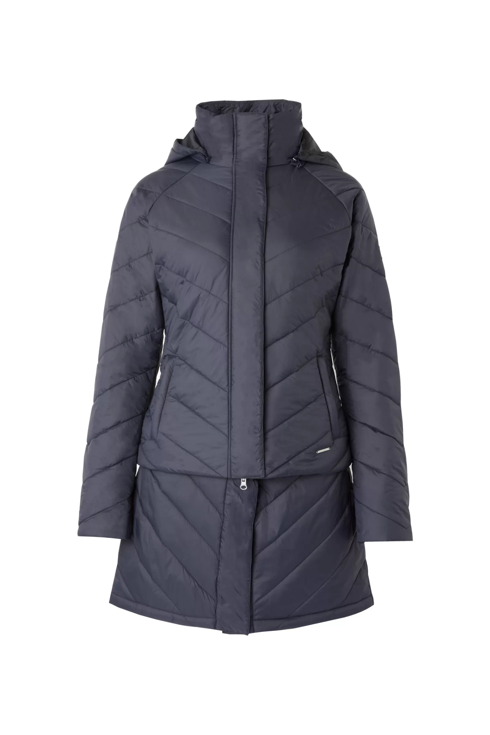 Coats & Jackets*horze Aurora Padded Parka Riding Riding Jacket With Removable Skirt Dark Navy