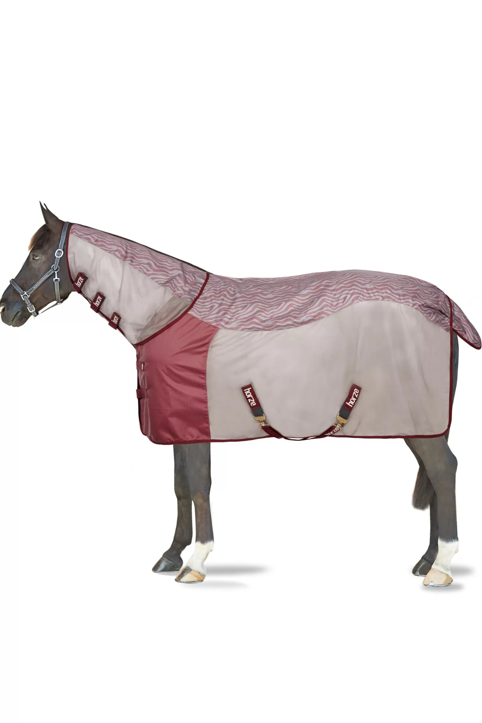 horze Kenya Light Turnout Mesh Rug With Detachable Neck> Lightweight Turnout Rugs