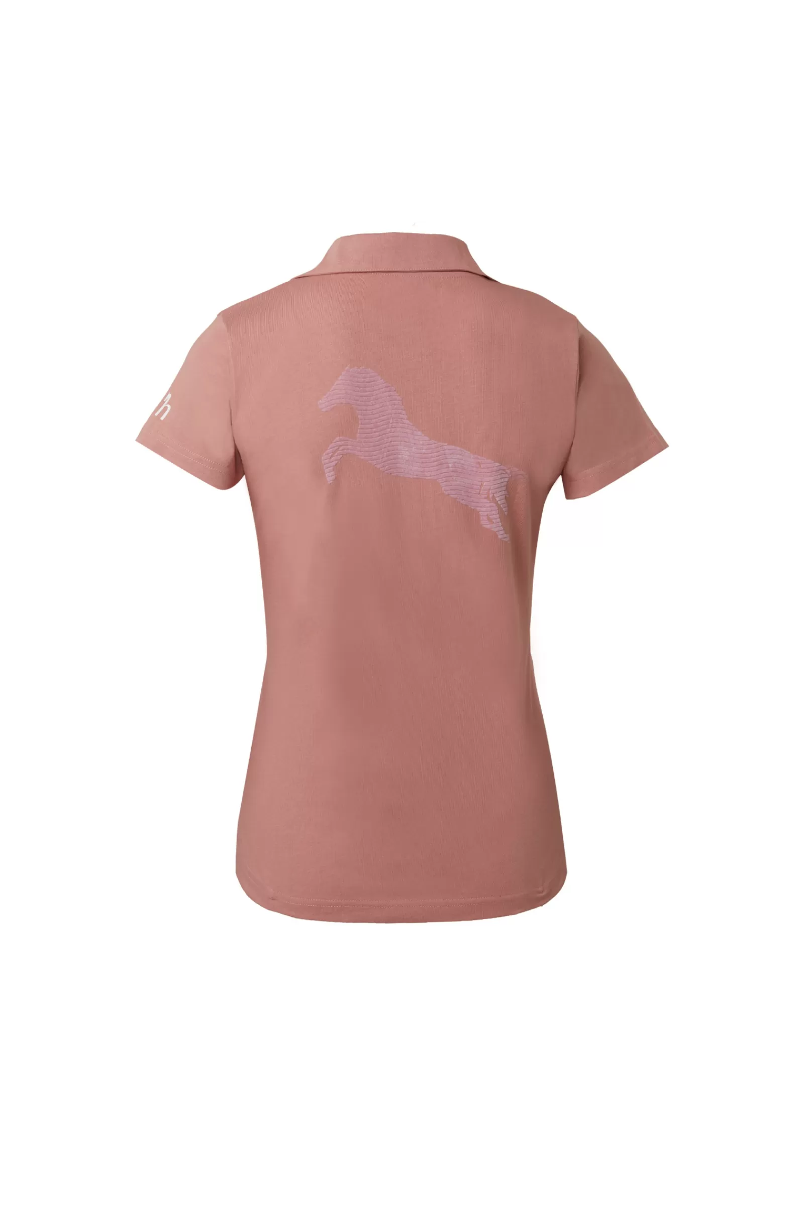Tops & T-Shirts*horze Kia Women'S Jersey Polo Shirt With Back Print Rose Tan