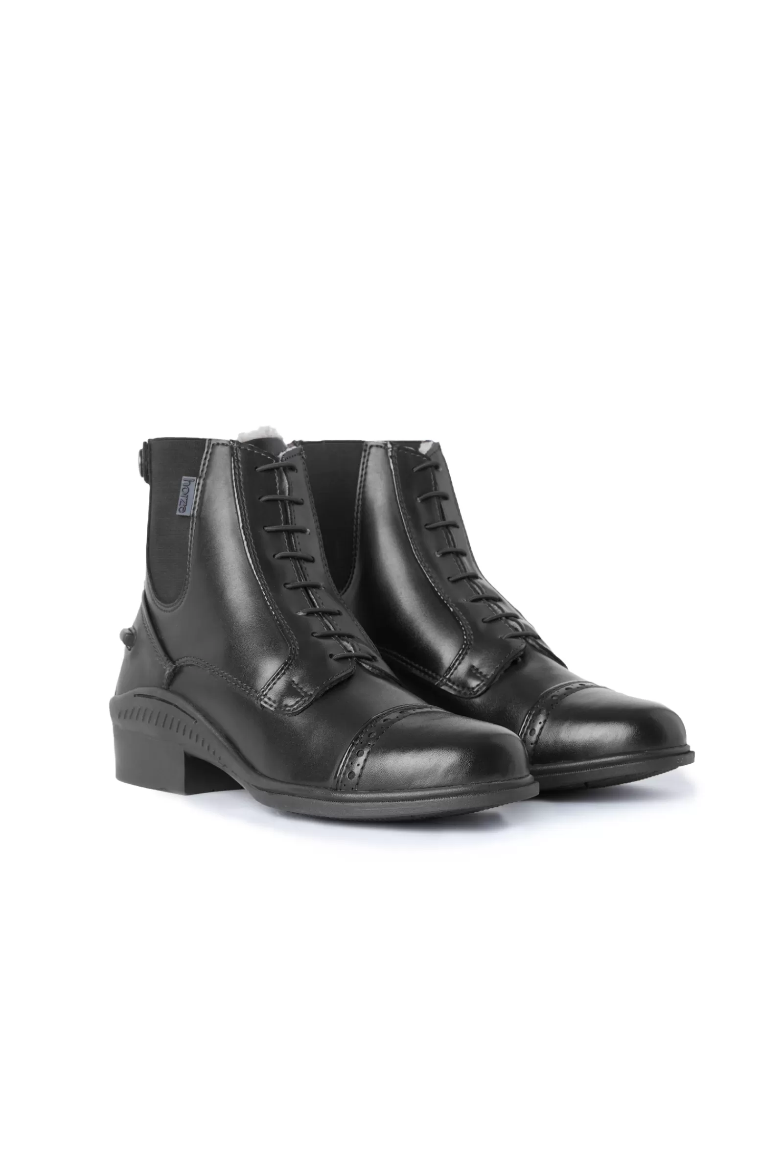 Jodhpur Boots*horze Kilkenny Lux Women'S Winter Jodhpur Boots With Brogue Detail Black