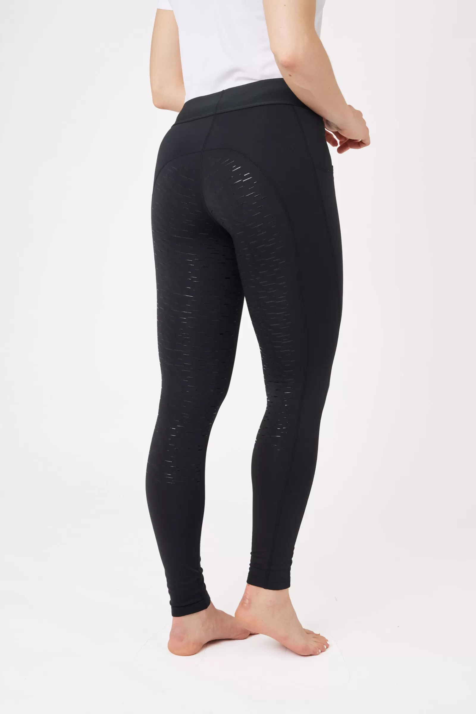 Club Apparel*horze Maia Women'S Fullgrip Riding Tights With Phone Pocket Anthracite Dark Grey
