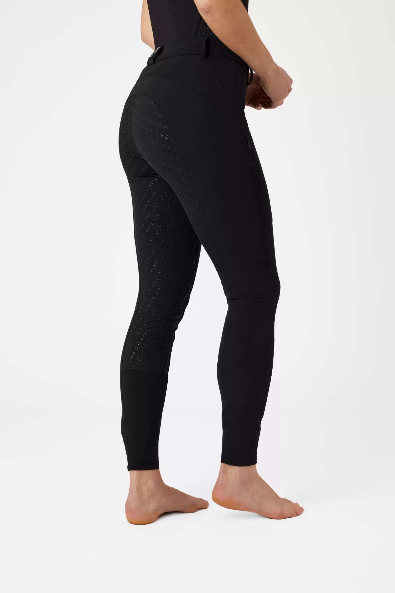 Full Seat Breeches*horze Mila Women'S Silicone Full Seat Breeches With High Waist Black