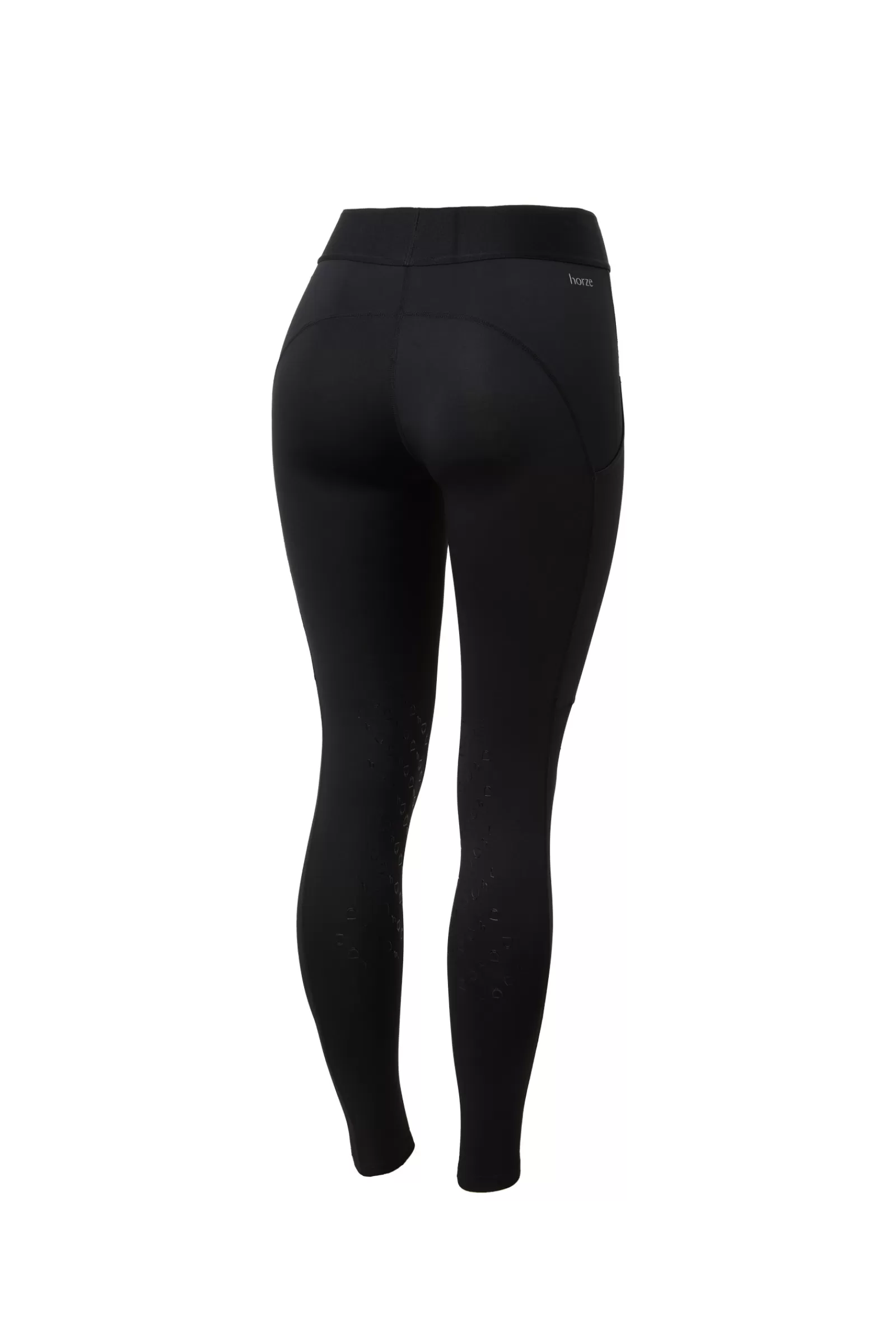 Riding Tights*horze Nadia Women'S Silicone Knee Patch Riding Tights With 4-Pockets Black