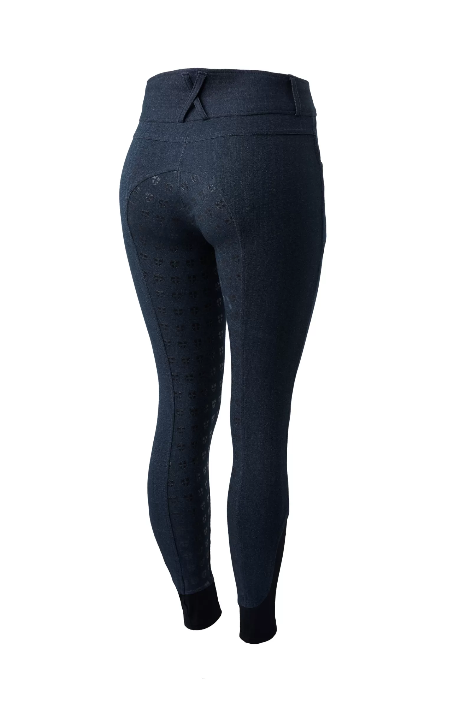 Full Seat Breeches*horze Women'S Denim Breeches With High Waist And Silicone Full Seat Denim Blue