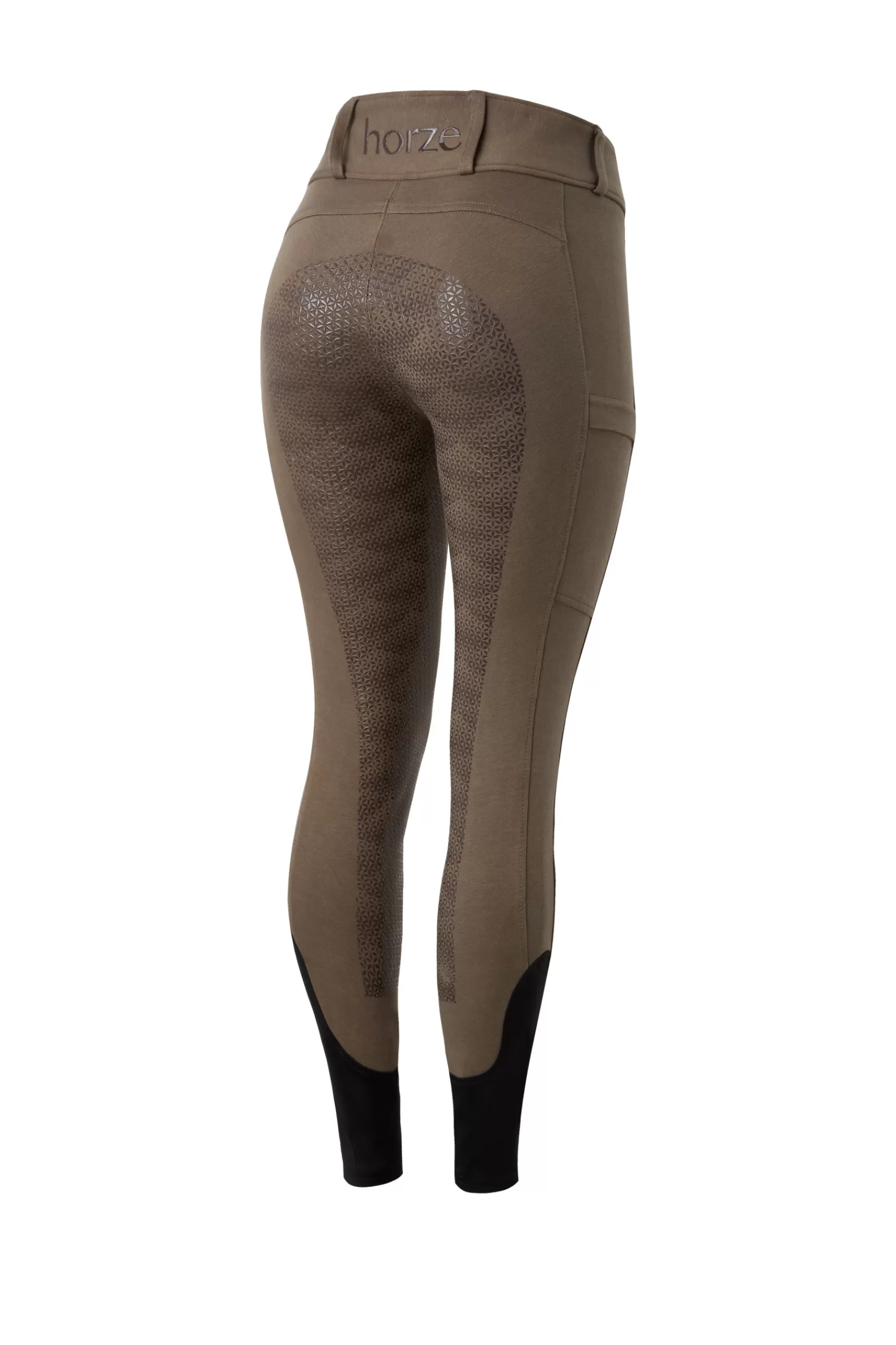 Full Seat Breeches*horze Women'S Silicone Full Seat Breeches With Flap Pocket Safari Brown (Usa)