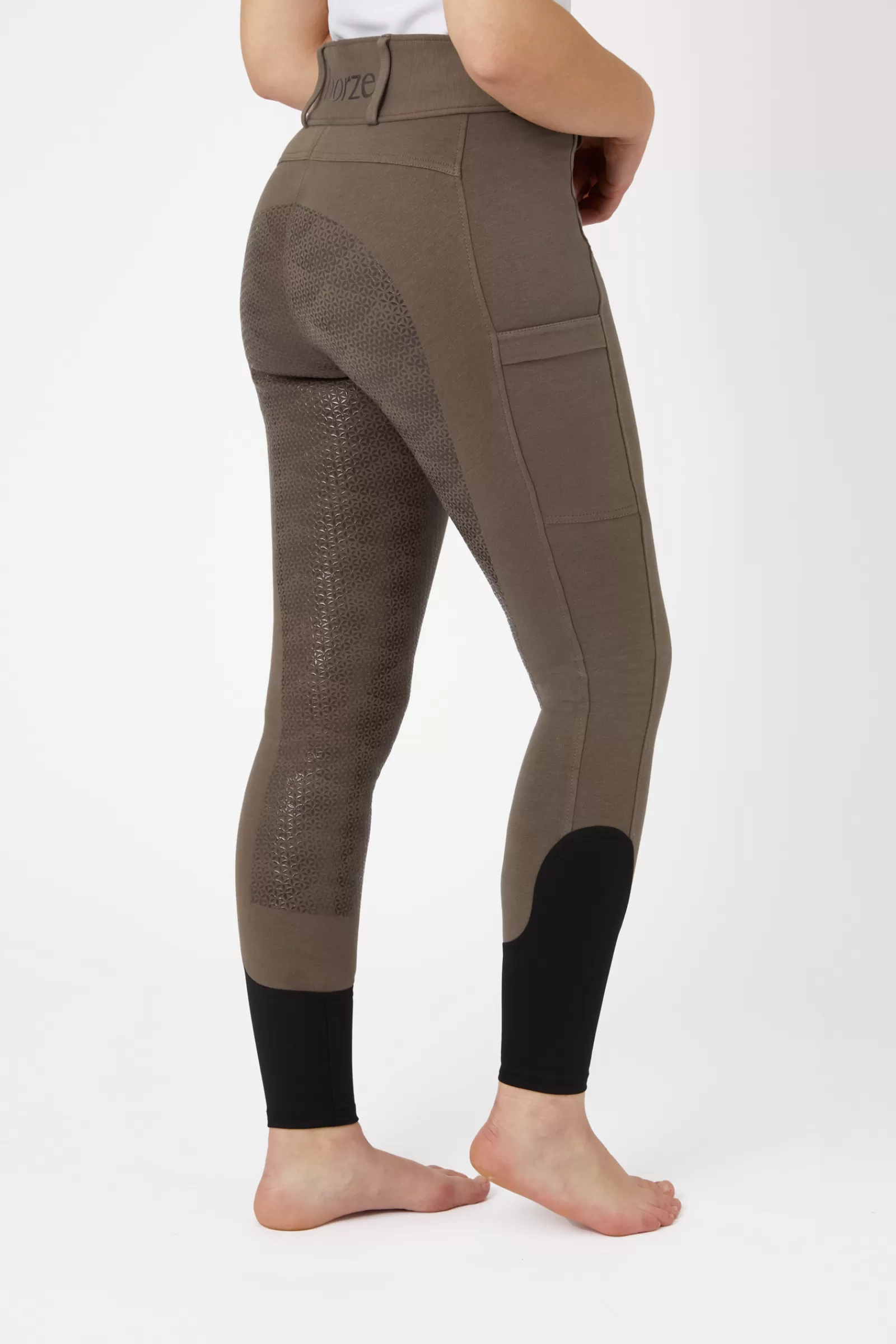 Full Seat Breeches*horze Women'S Silicone Full Seat Breeches With Flap Pocket Safari Brown (Usa)